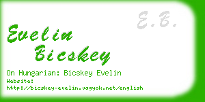 evelin bicskey business card
